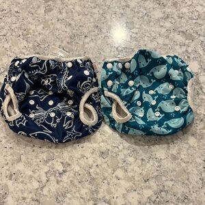 Ocean-Themed Kids Diaper Covers - Navy and Teal